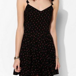 Urban Outfitters Kimchi Blue Black Floral Mini Dress, Small